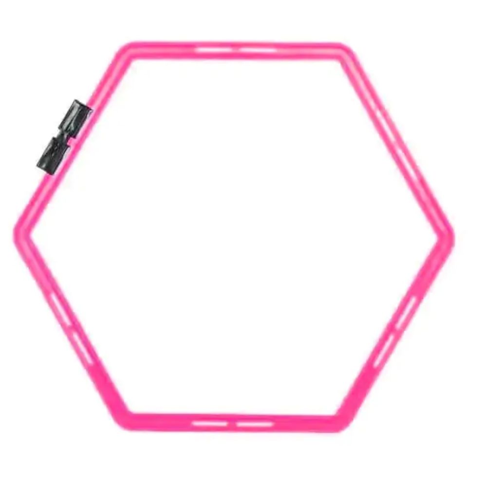 Argola Grade Hexagonal de Agilidade 6 Unidades Rosa