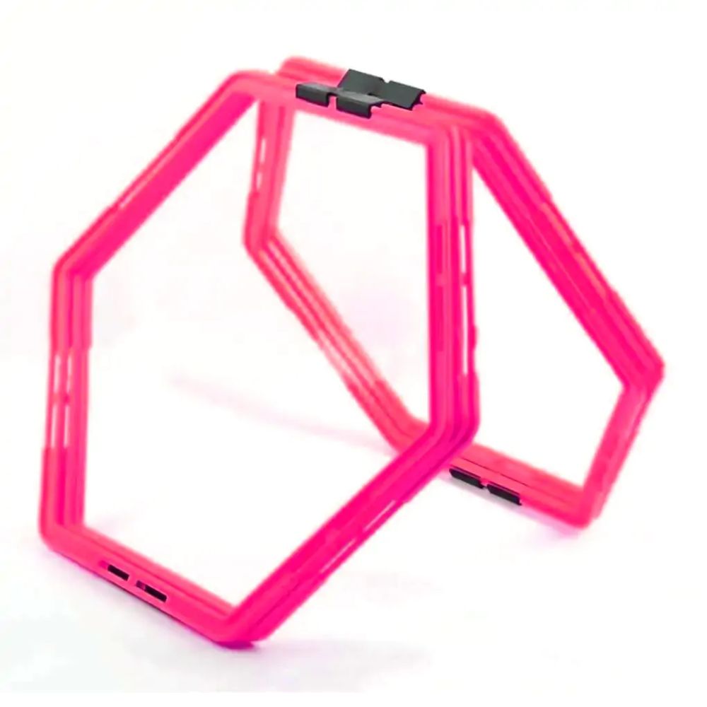 Argola Grade Hexagonal de Agilidade 6 Unidades Rosa