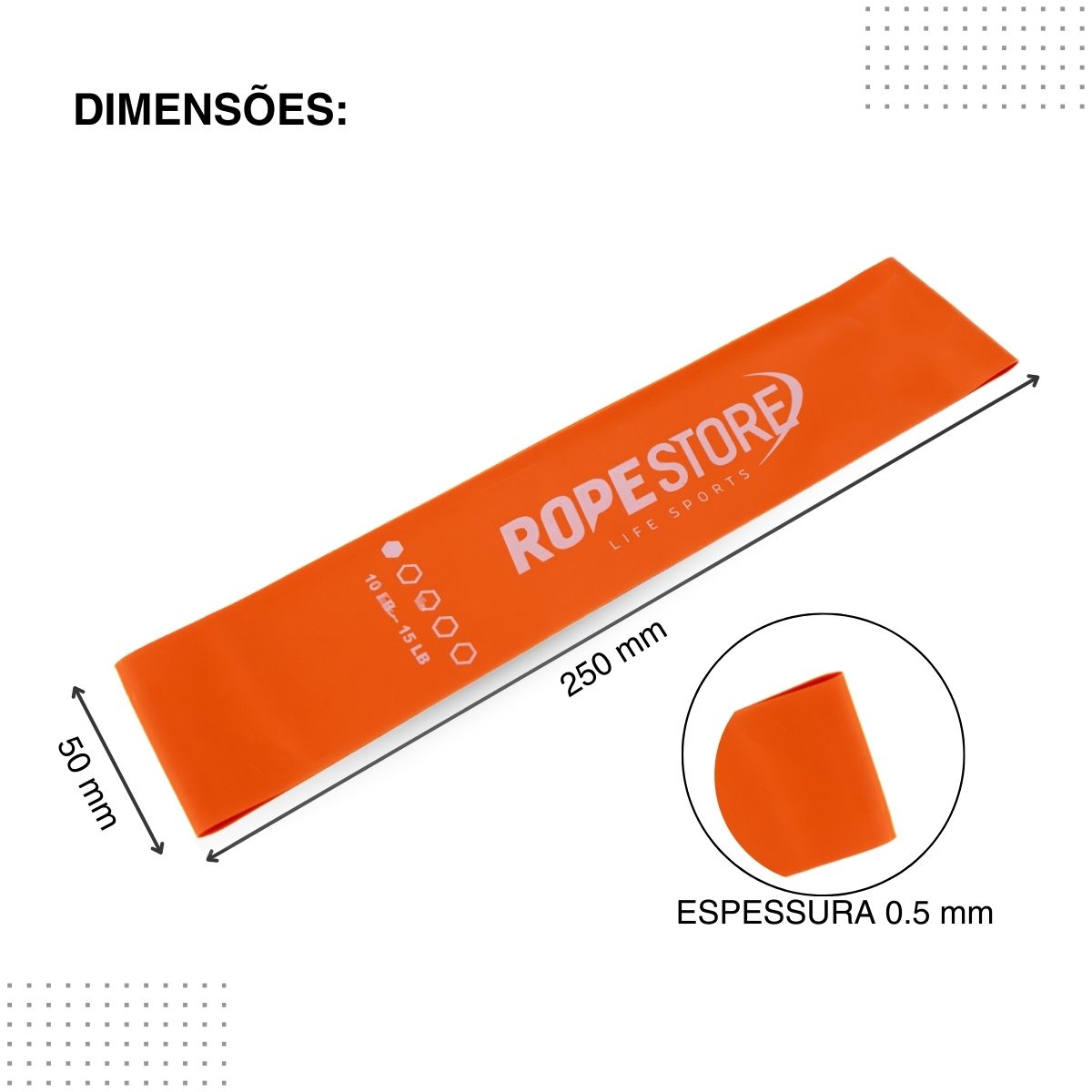 Kit Mini Band Rope Store - Leve, Médio, Forte e Extra Forte