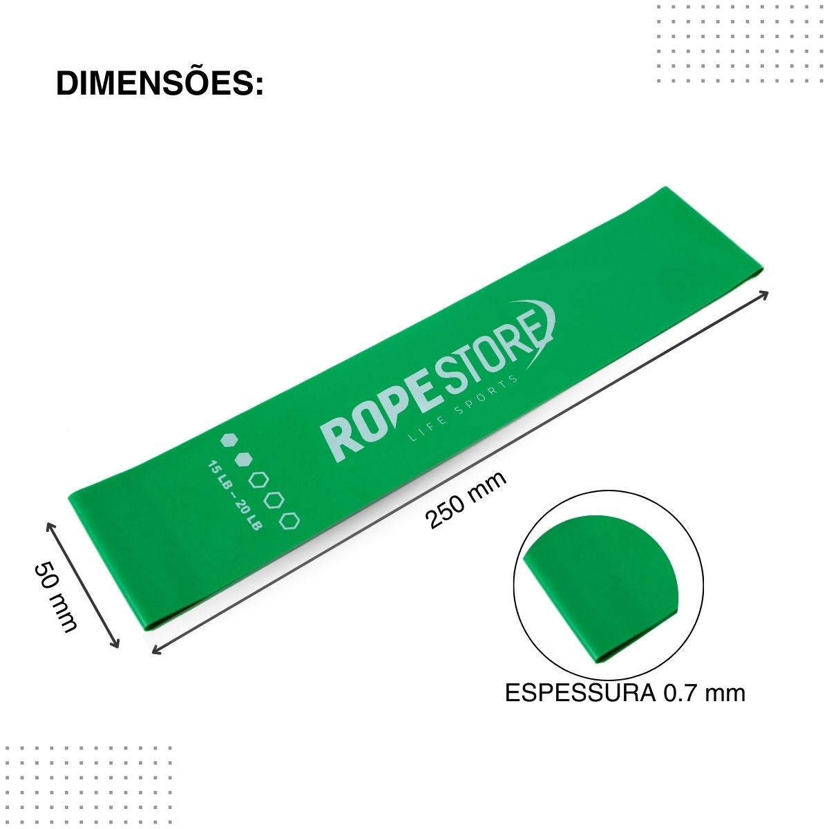 Kit Mini Band Rope Store - Leve, Médio, Forte e Extra Forte