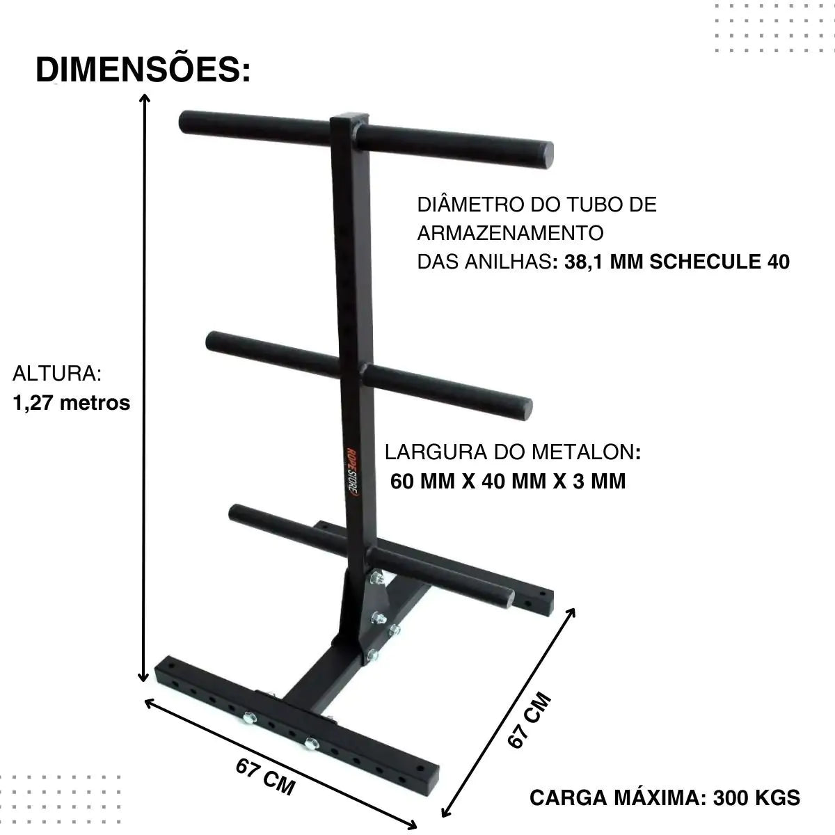 Suporte de Anilhas Olímpicas Vertical