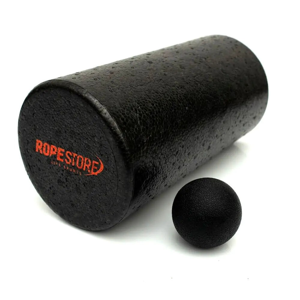 Kit Foam Roller Rolo de Massagem 30cm + Lacrosse Ball