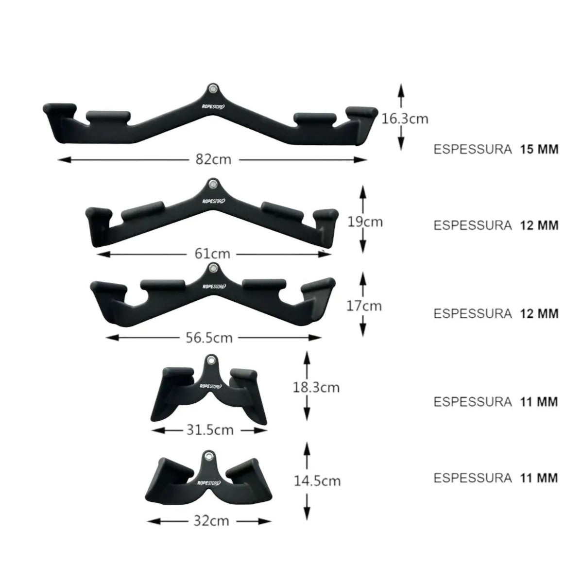 Kit Puxadores Anatômicos Multipegadas + Suporte De Chão