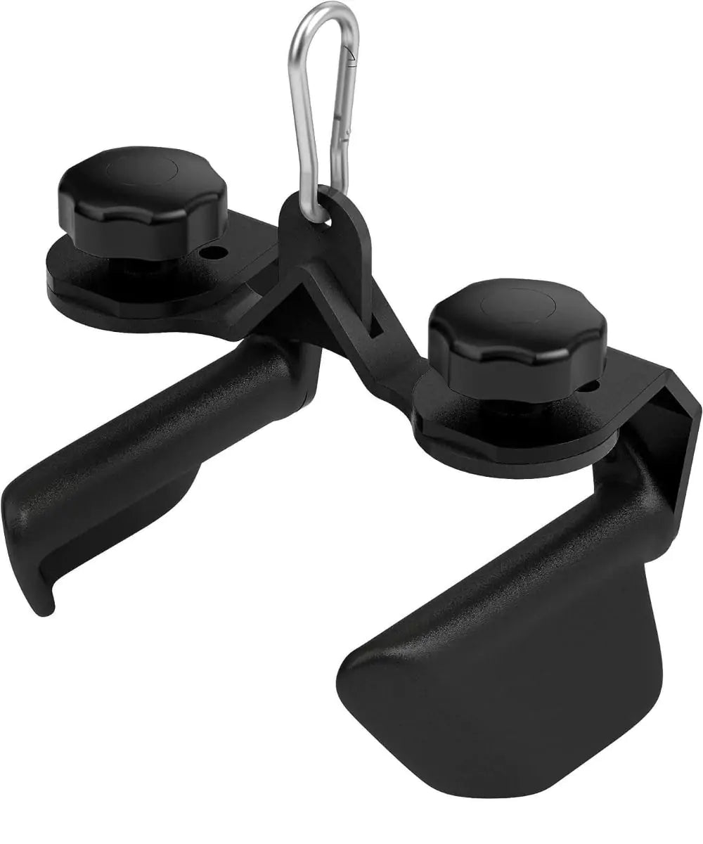 Kit Puxadores Anatômicos Reguláveis 8 Peças Preto + Suporte de Chão