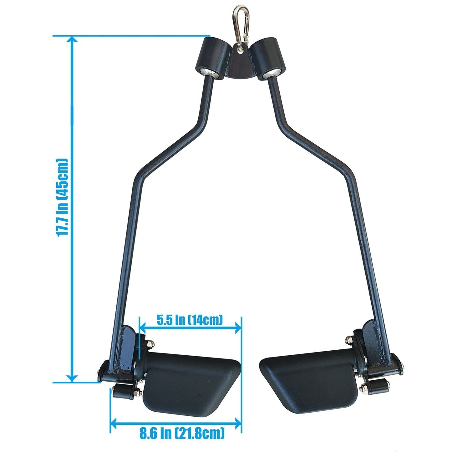 Kit Puxadores Anatômicos Reguláveis 8 Peças Preto + Suporte de Chão