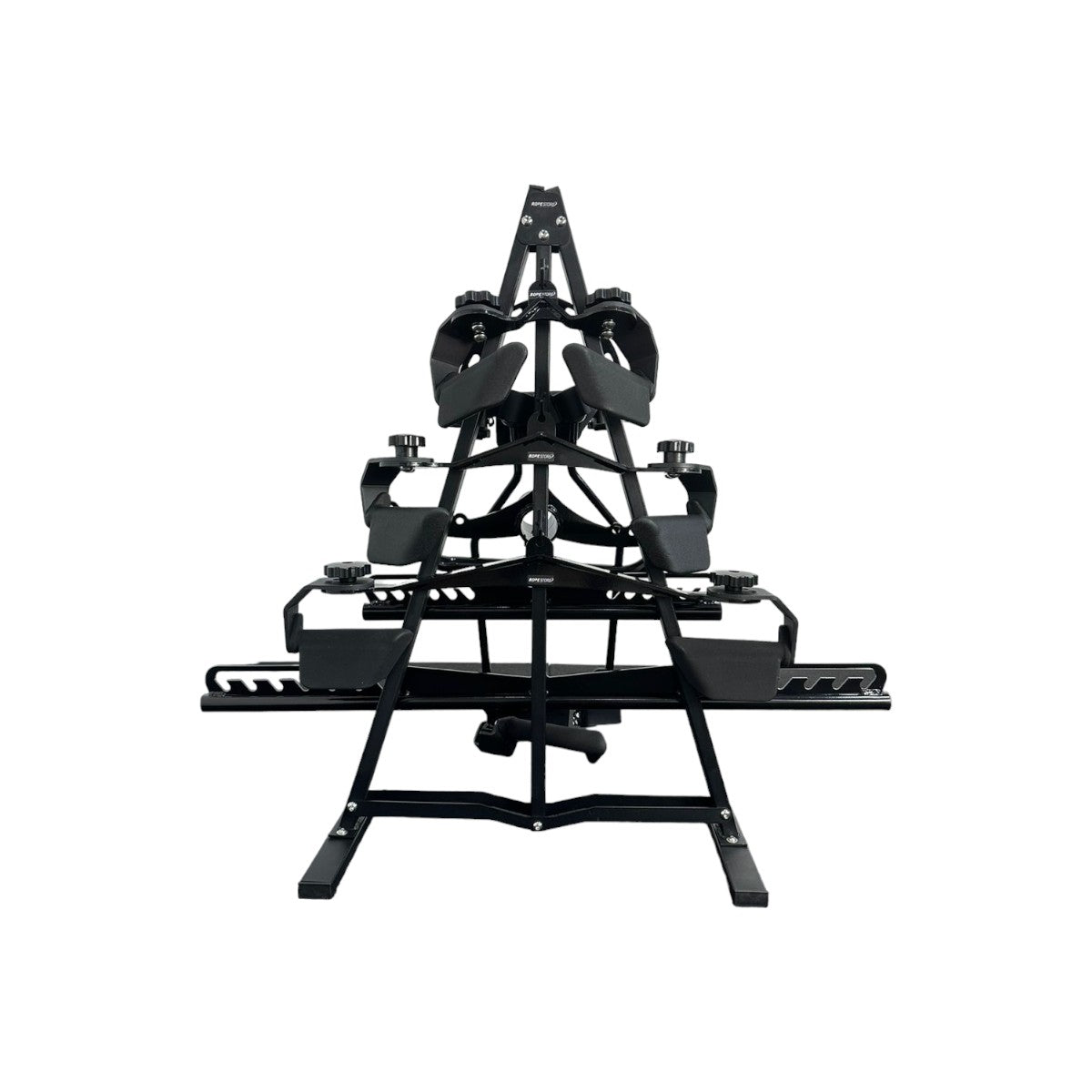 Kit Puxadores Anatômicos Reguláveis 8 Peças Preto + Suporte de Chão