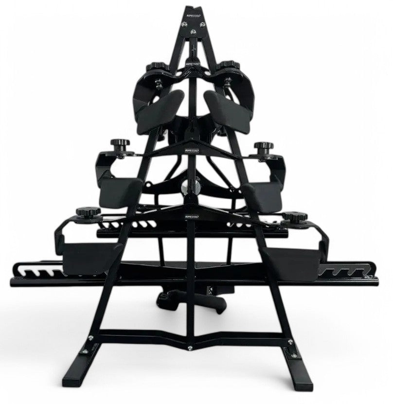 Kit Puxadores Anatômicos Reguláveis 8 Peças Preto + Suporte de Chão