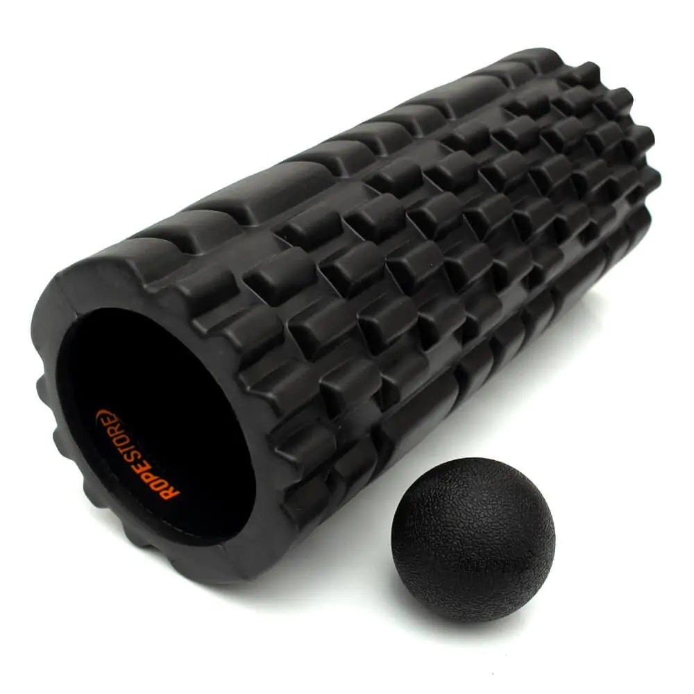 Kit Rolo de Massagem com Ranhuras + Lacrosse Ball