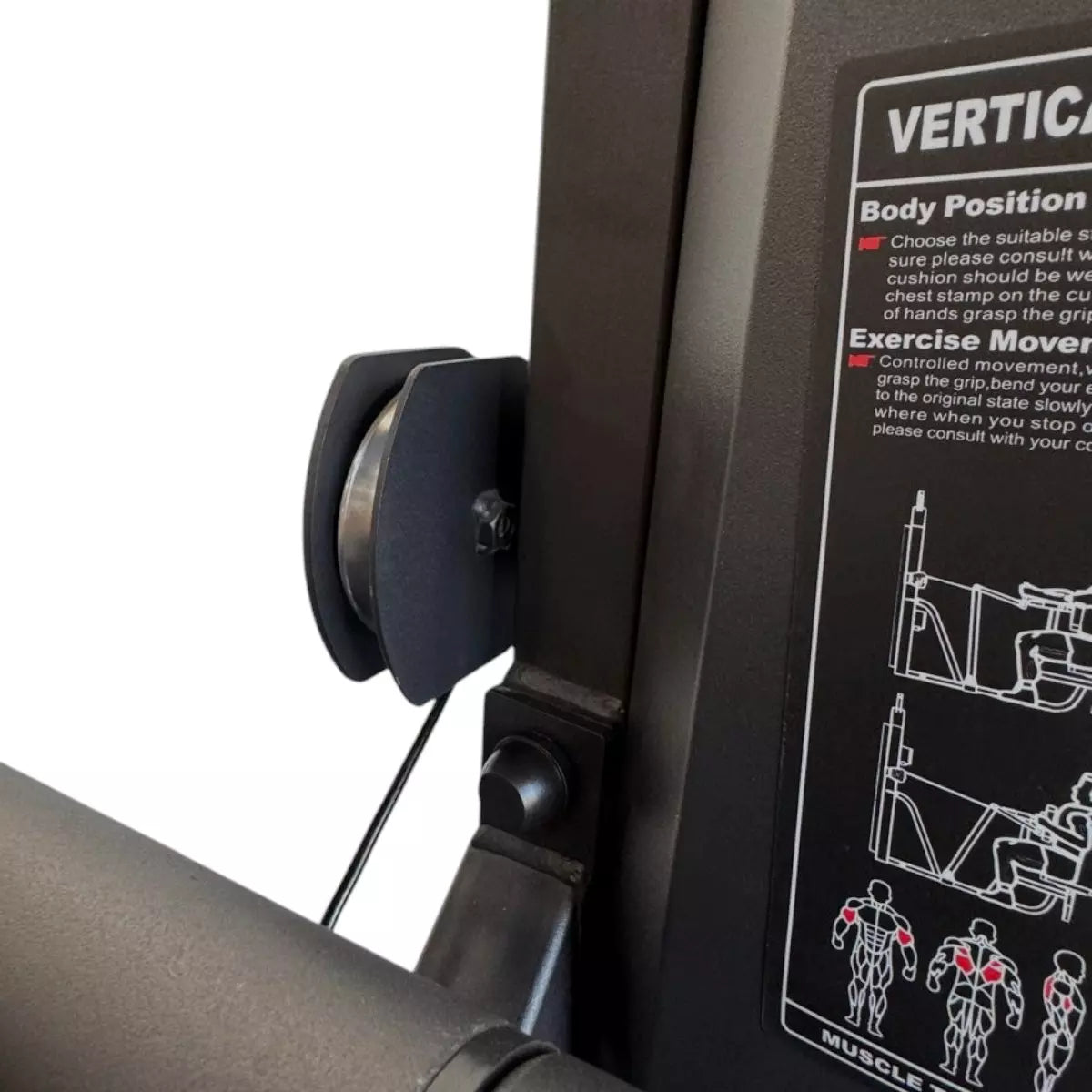 Máquina Vertical Row Remada Carga 130 kg Linha Hard