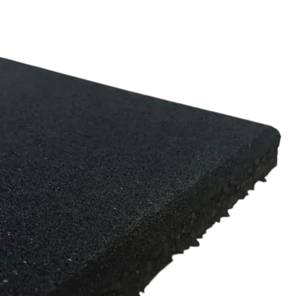 Piso Borracha 15mm 1m x 1m Preto Liso M²