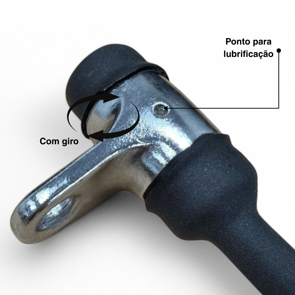 Kit Puxadores Cromado Crossover Musculação 5 Peças