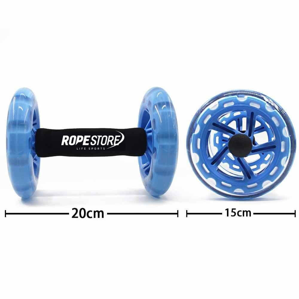 Roda Abdominal Dupla Azul e Preto