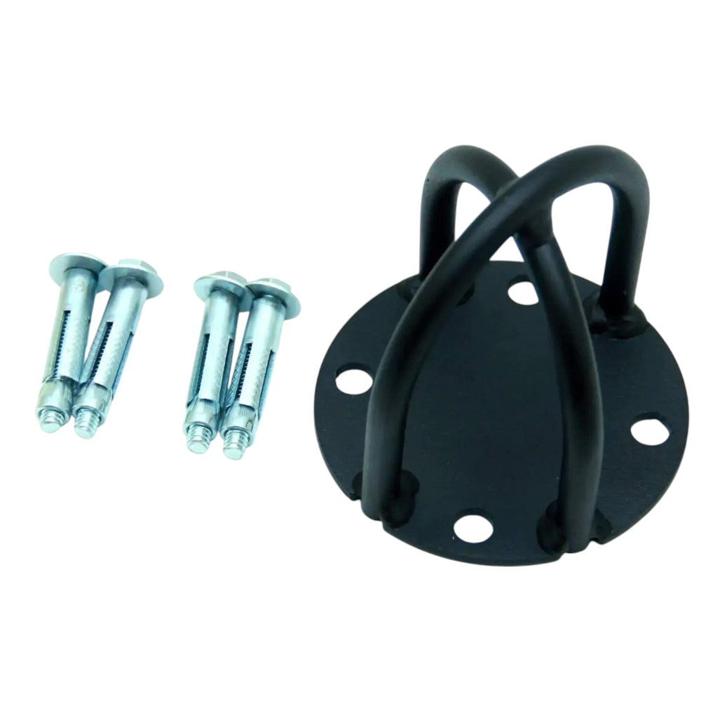 Kit Suporte Teto Para Fita de Suspensão Circular Preto Fosco