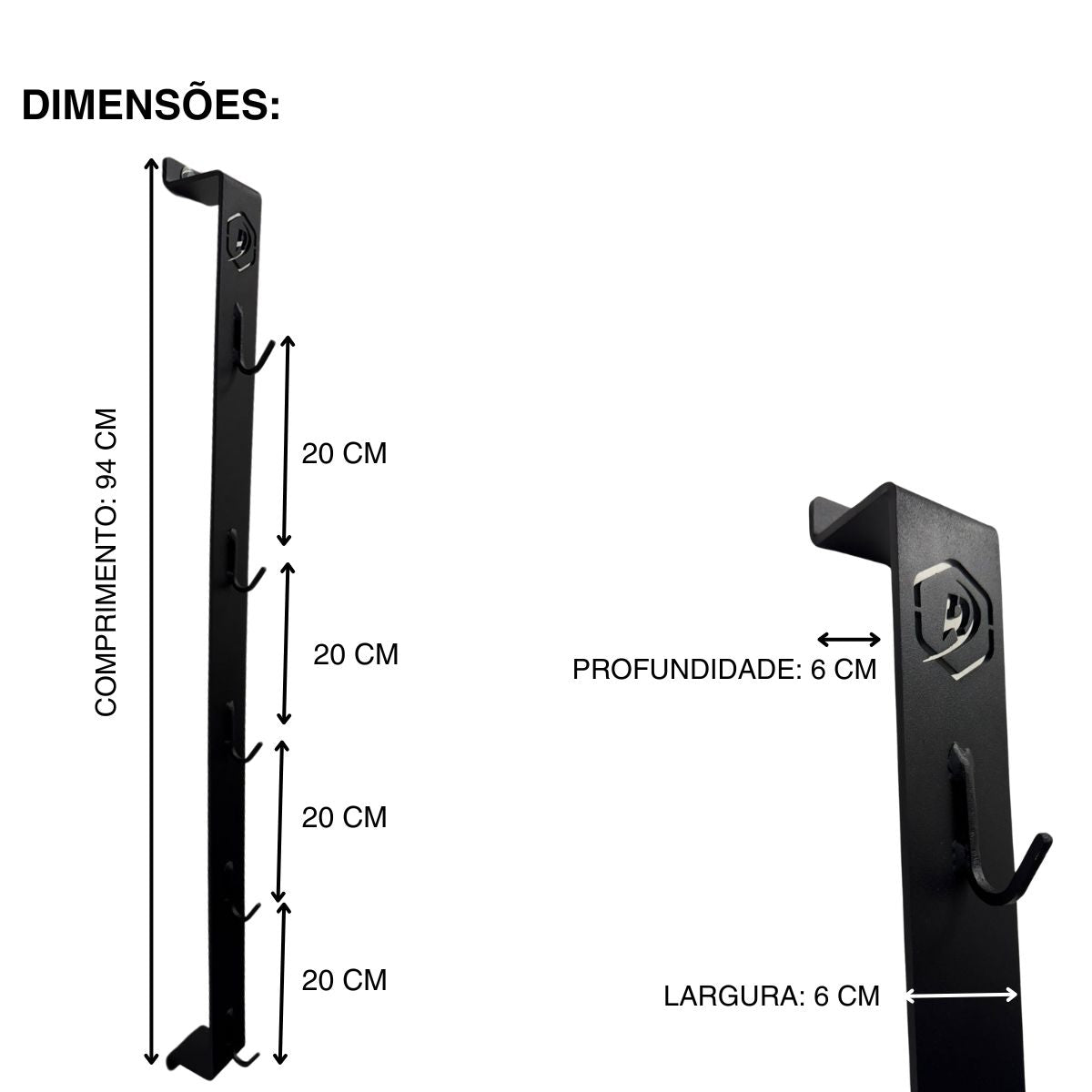 Suporte de Parede para Puxadores Anatômicos RS