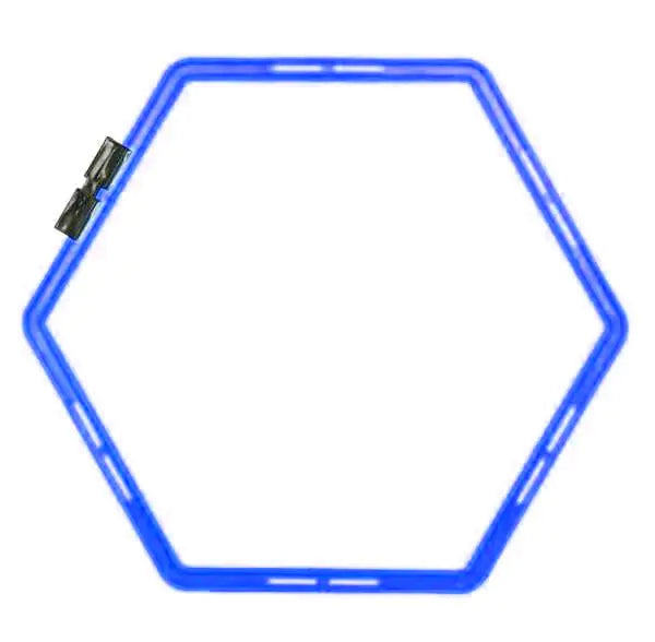 Argola de agilidade Grade Hexagonal 6 unidades Azul