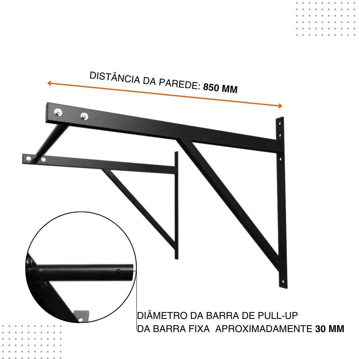 Barra Fixa de Parede Pull-Up BF-850