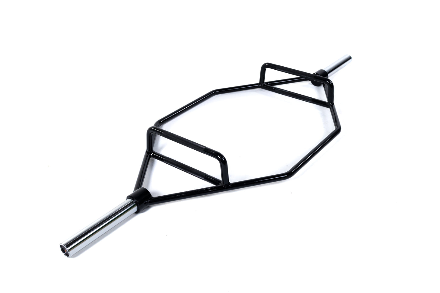 Barra Hexagonal Olímpica Maciça Pintada Ponteira Cromada 180 cm