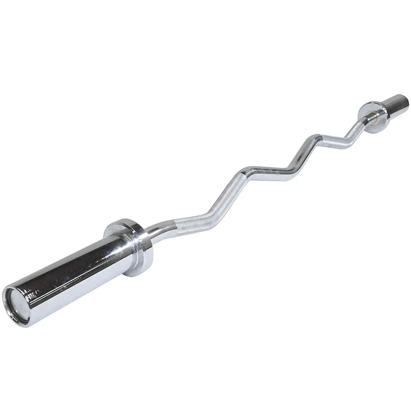 Barra W Olímpica Rolamentada para Musculação 1,20 M Cromada