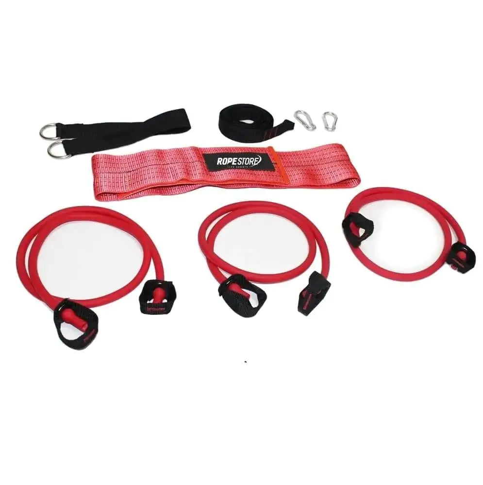 Cinto de Tração 3 Elásticos Vermelho Rope Store