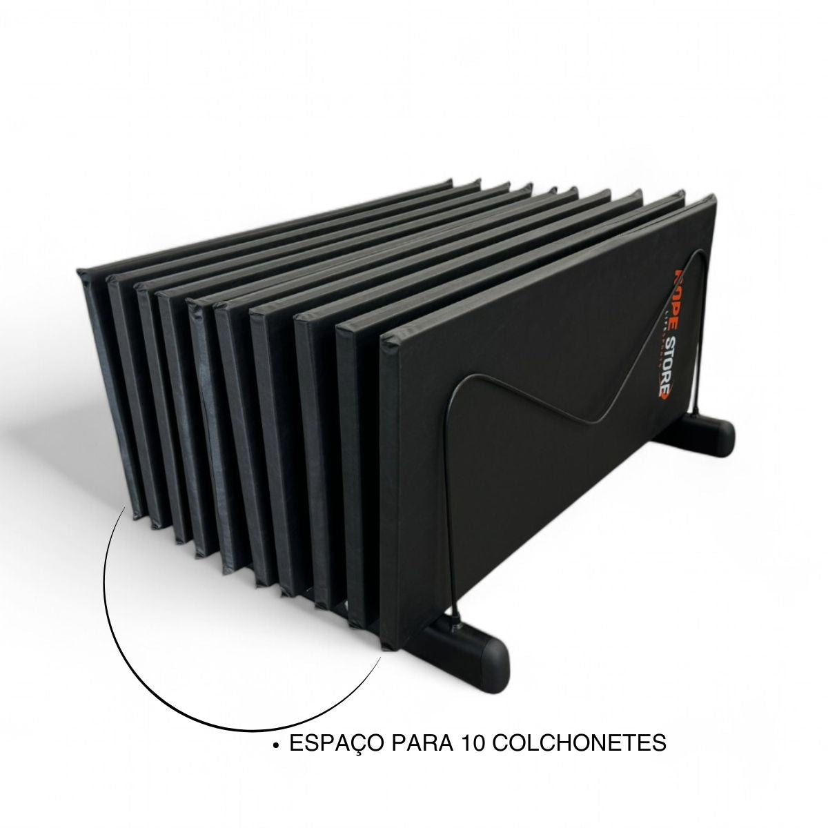 Expositor Suporte para 10 Colchonetes Preto