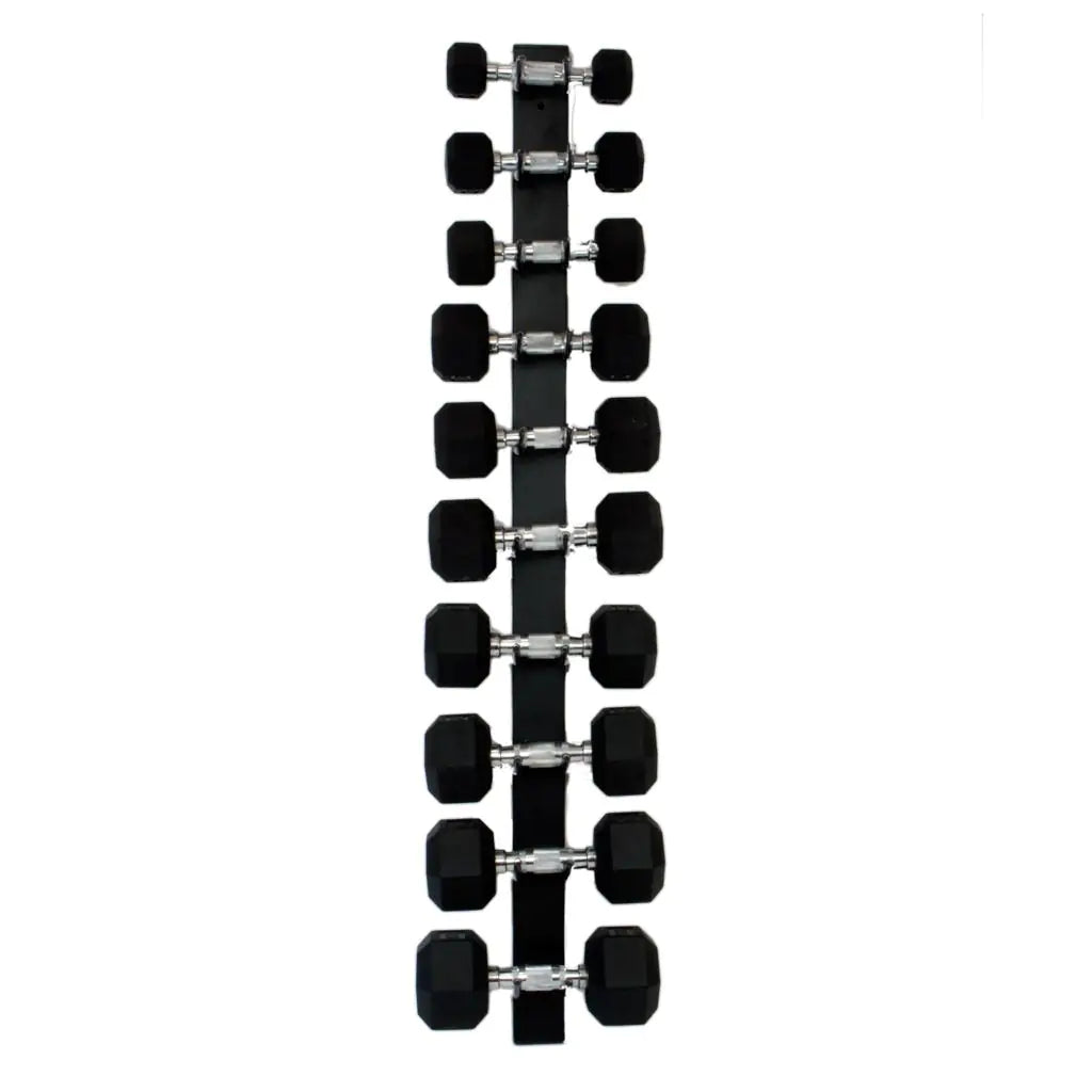 Expositor Suporte de Halteres de Parede 5 Pares Preto