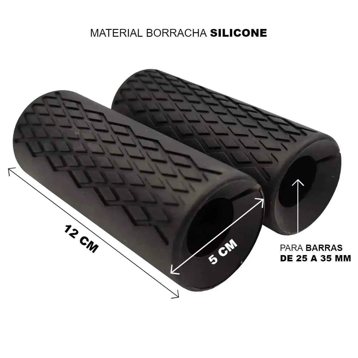 Pegador Handgrip Fat Grip Gym Preto