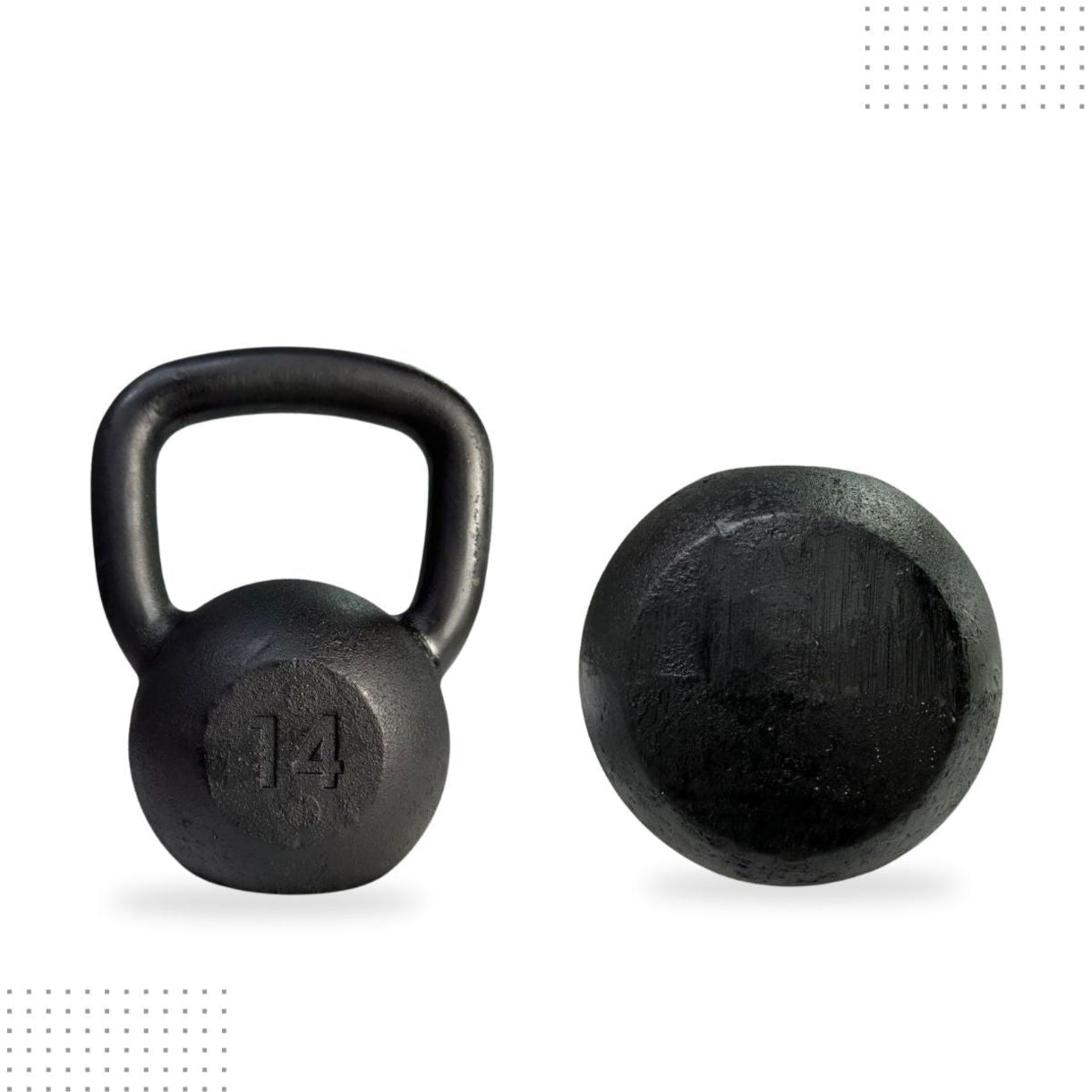 Kettlebell Pintado Ferro Fundido Preto