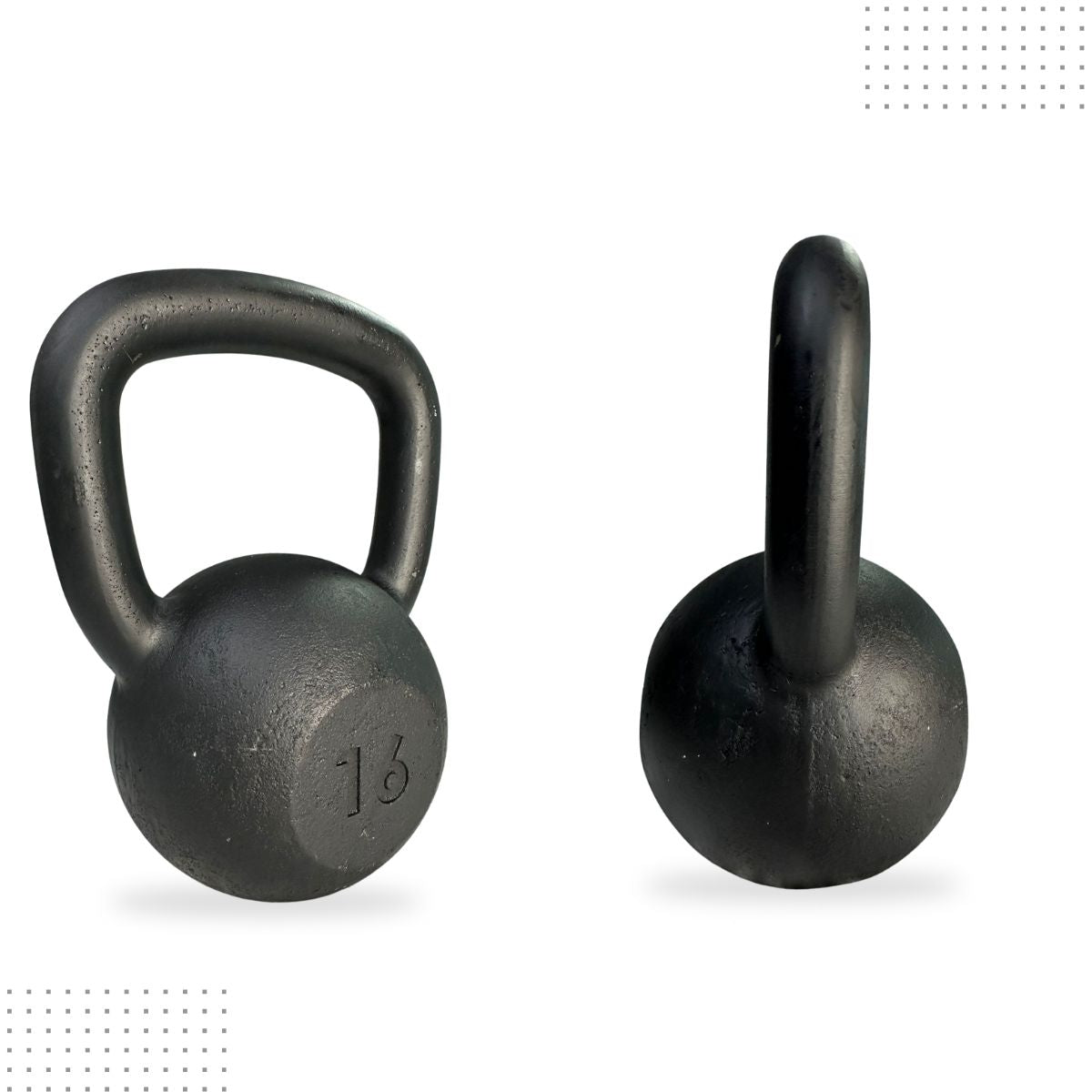 Kettlebell Pintado Ferro Fundido Preto