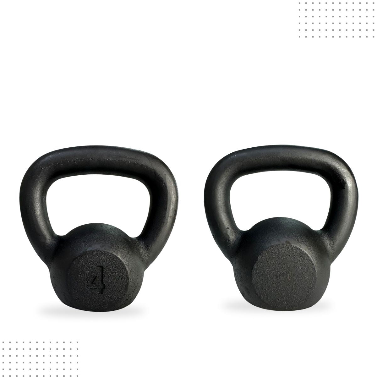 Kettlebell Pintado Ferro Fundido Preto