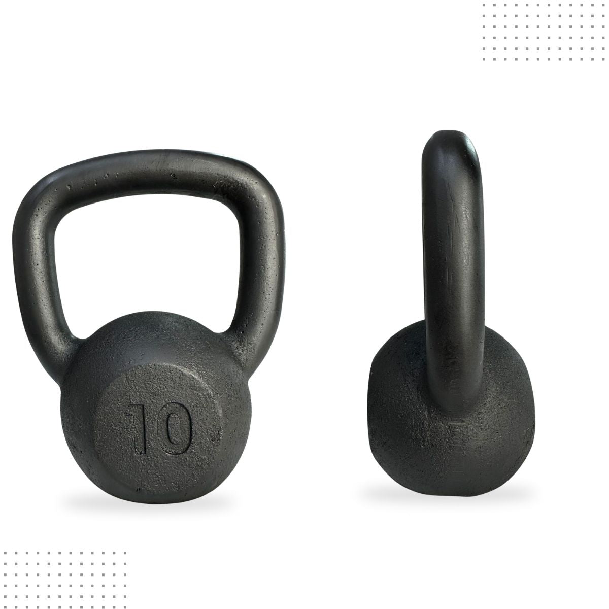 Kettlebell Pintado Ferro Fundido Preto