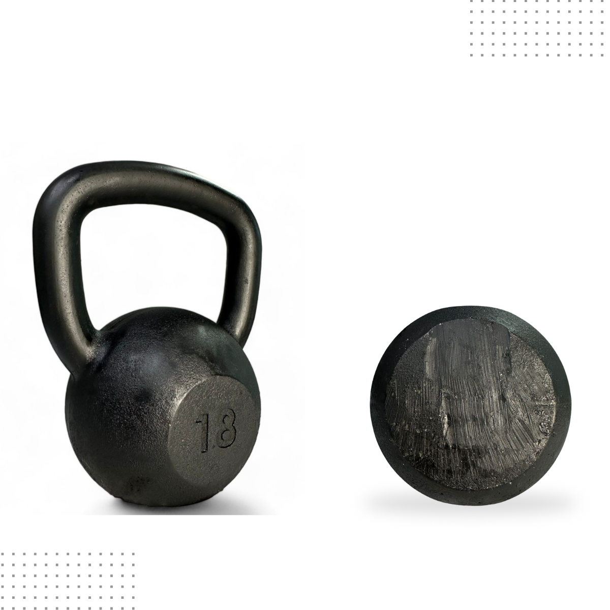 Kettlebell Pintado Ferro Fundido Preto