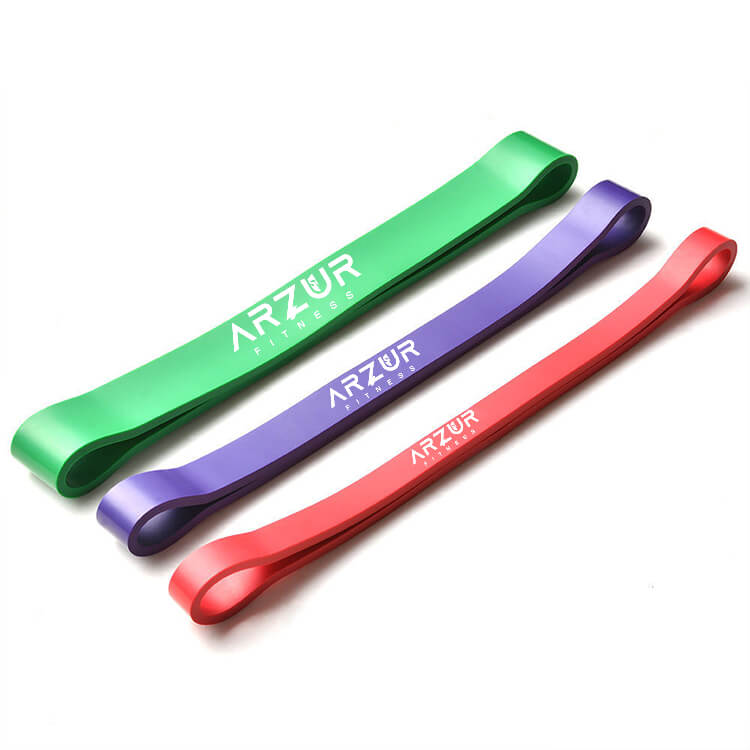 Kit 3 Super Mini Bands Tensão Leve, Médio e Forte Arzur Fitness
