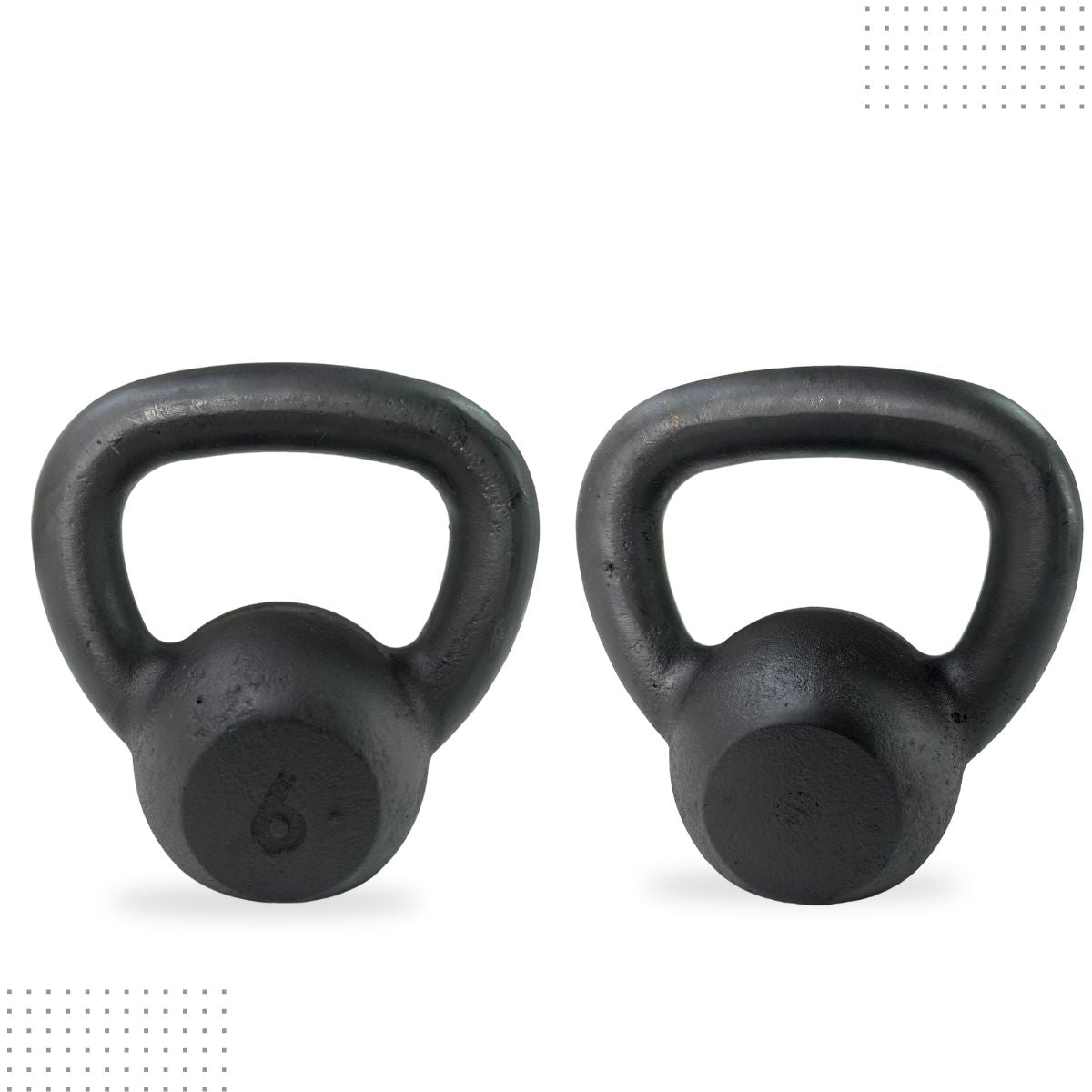 Kettlebell Pintado Ferro Fundido Preto