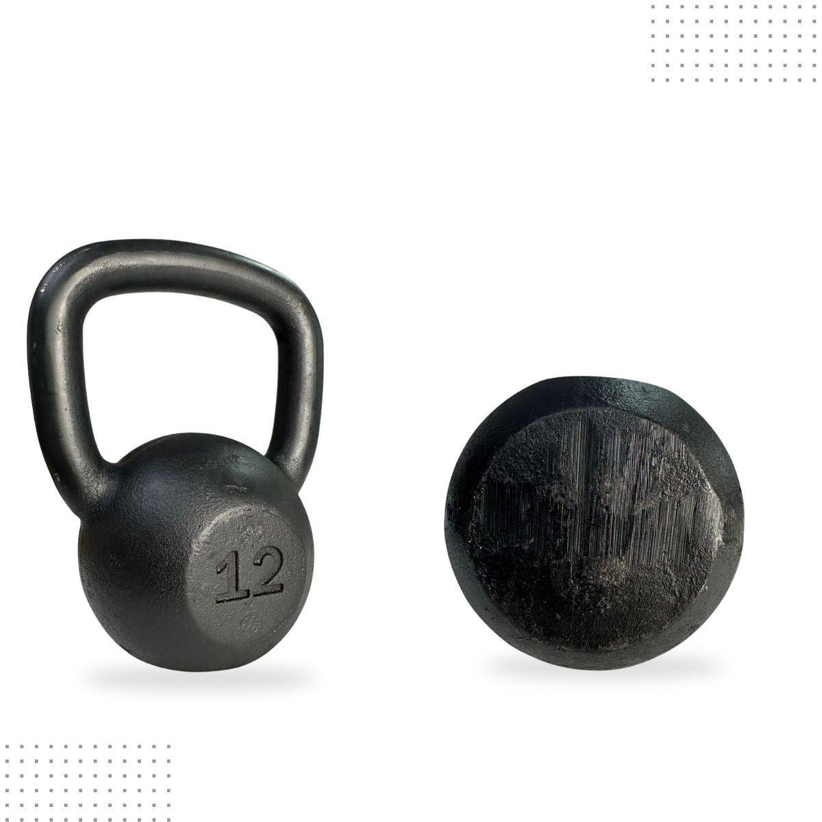 Kettlebell Pintado Ferro Fundido Preto
