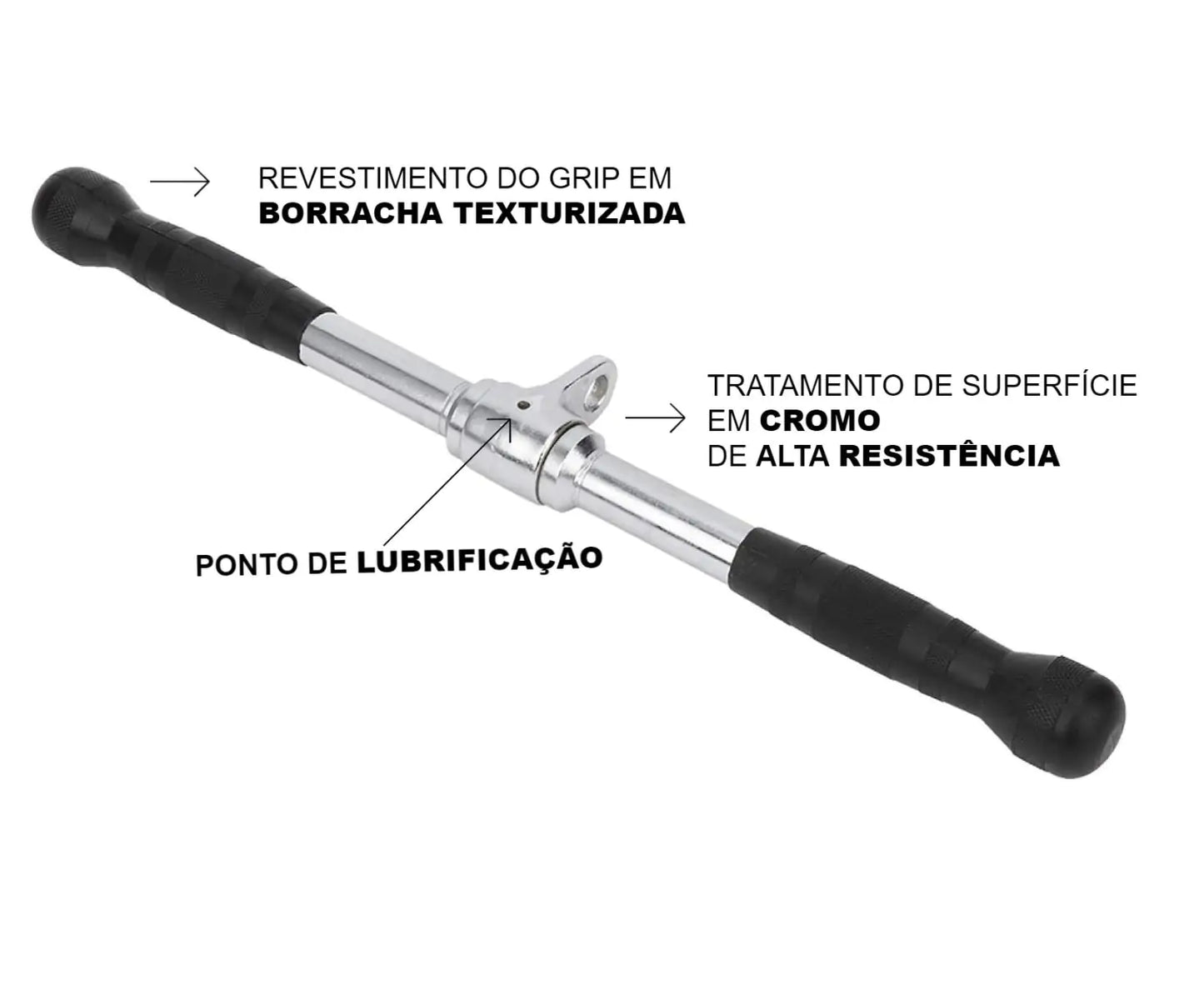 Puxador Pulley Reto 50 cm Cromado