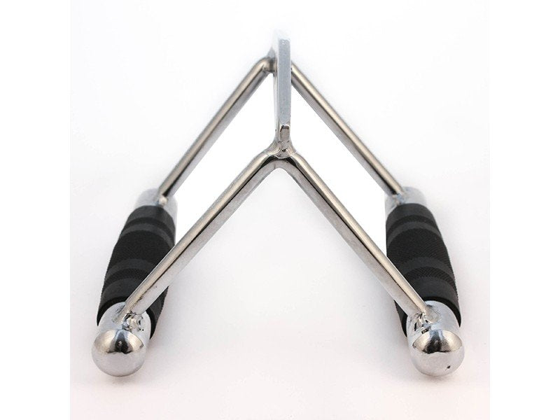 Puxador Triceps Triângulo Cromado com Pegada Emborrachada