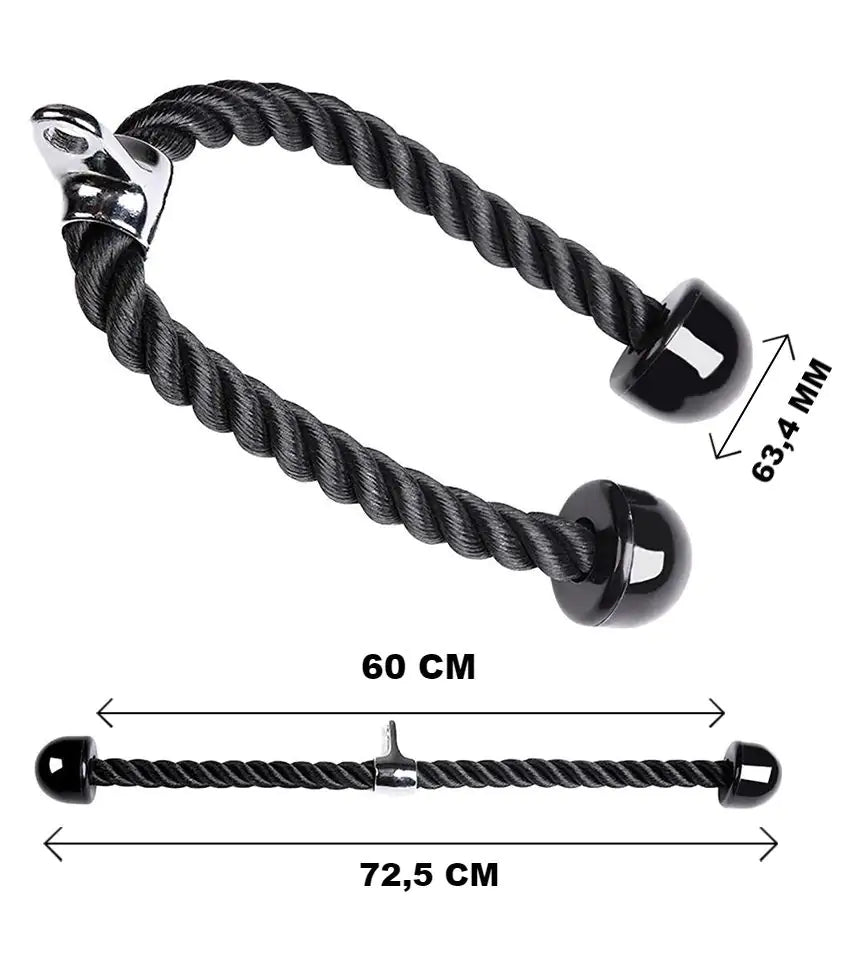 Kit Puxadores Musculação Crossover Cromados Academia 7 Peças