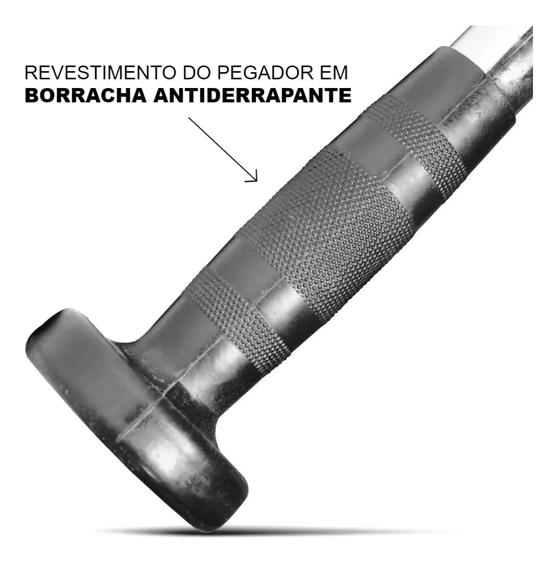 Puxador Triceps em V Metal com Pegada Emborrachada