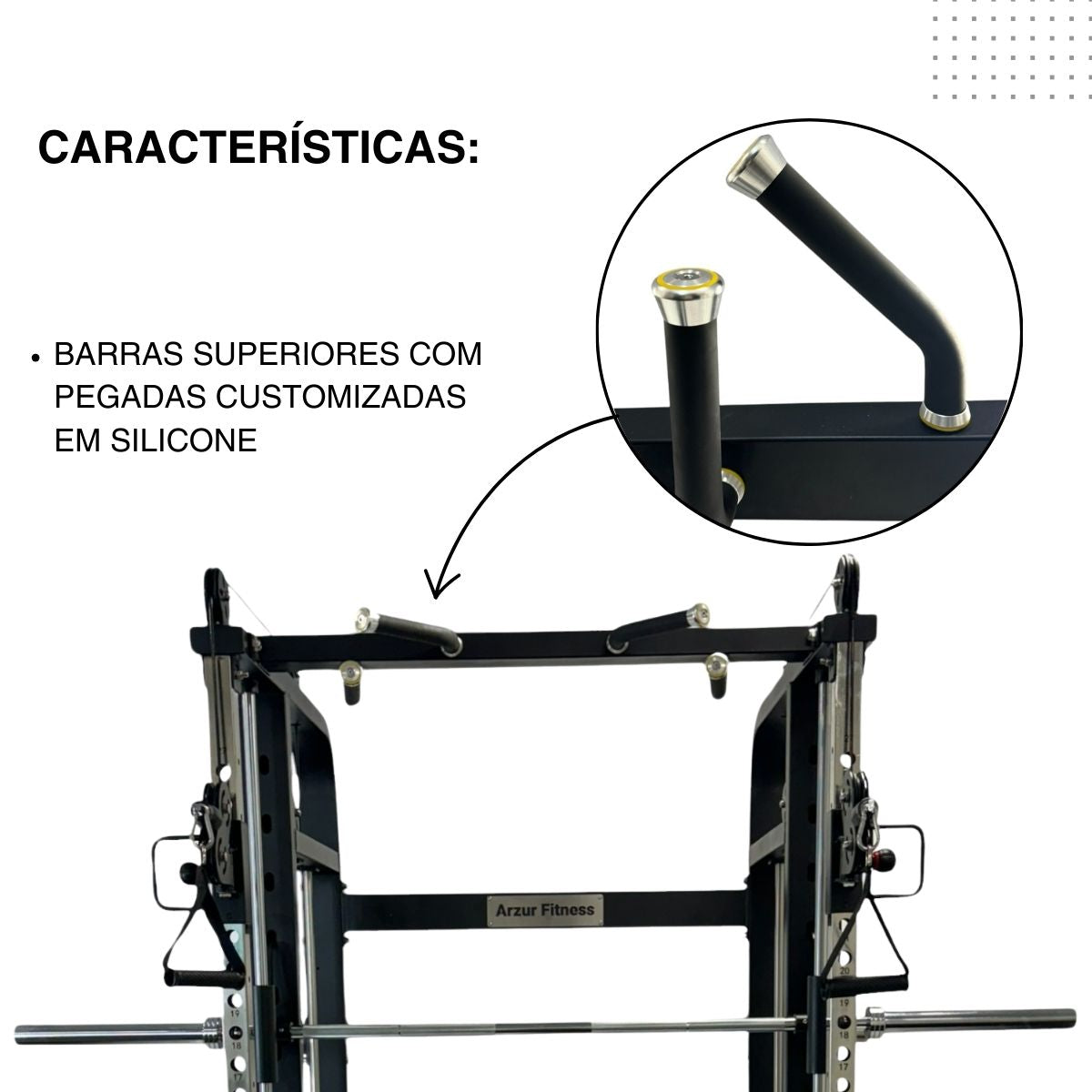 Rack Multifuncional com Smith 80 kg de Carga Linha Hard