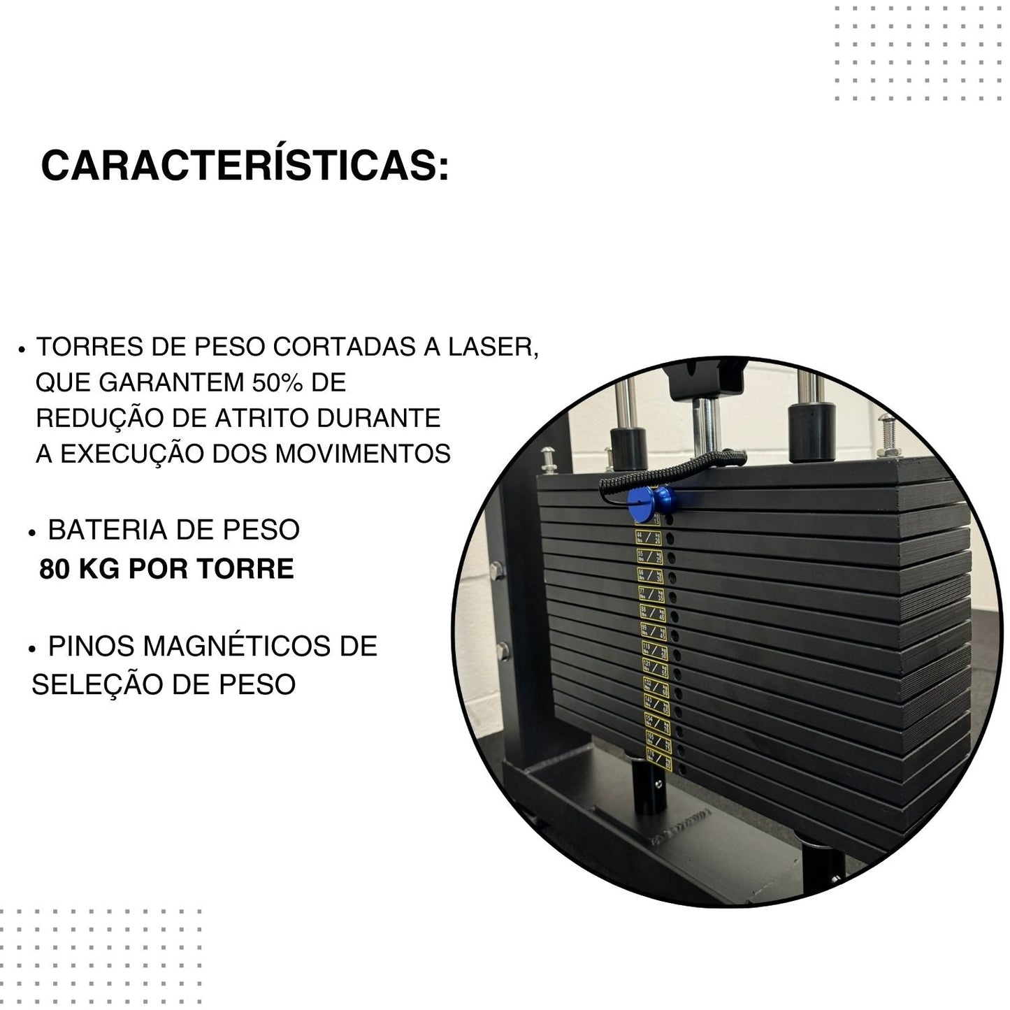 Rack Multifuncional com Smith 80 kg de Carga Linha Hard