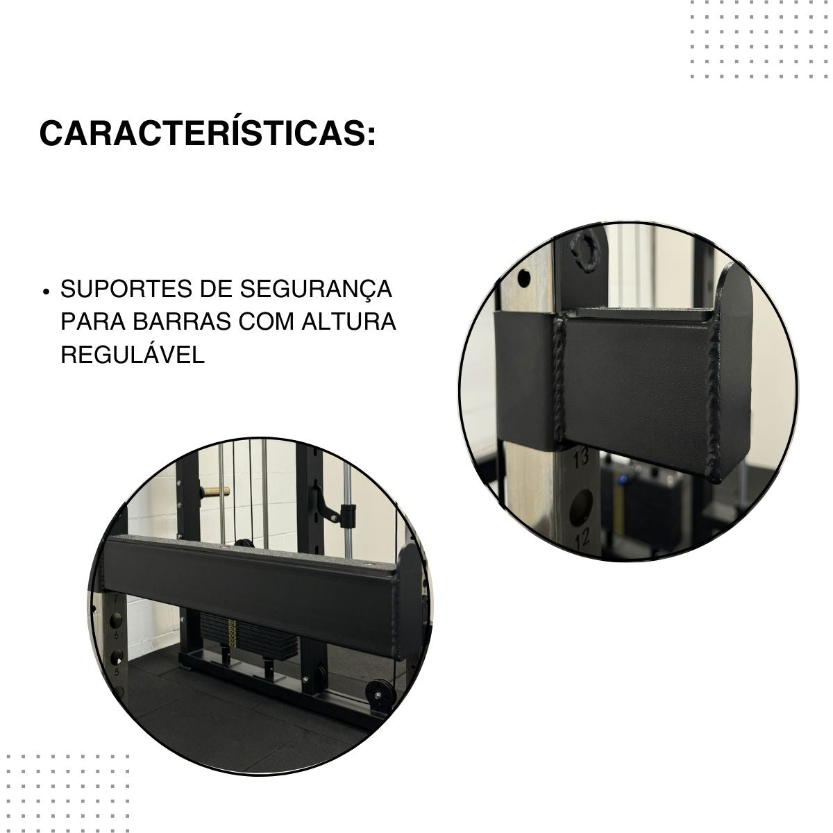 Rack Multifuncional com Smith 80 kg de Carga Linha Hard