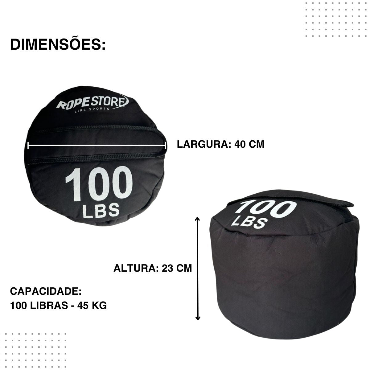 Strongman Sandbag 100 lb Sem Carga