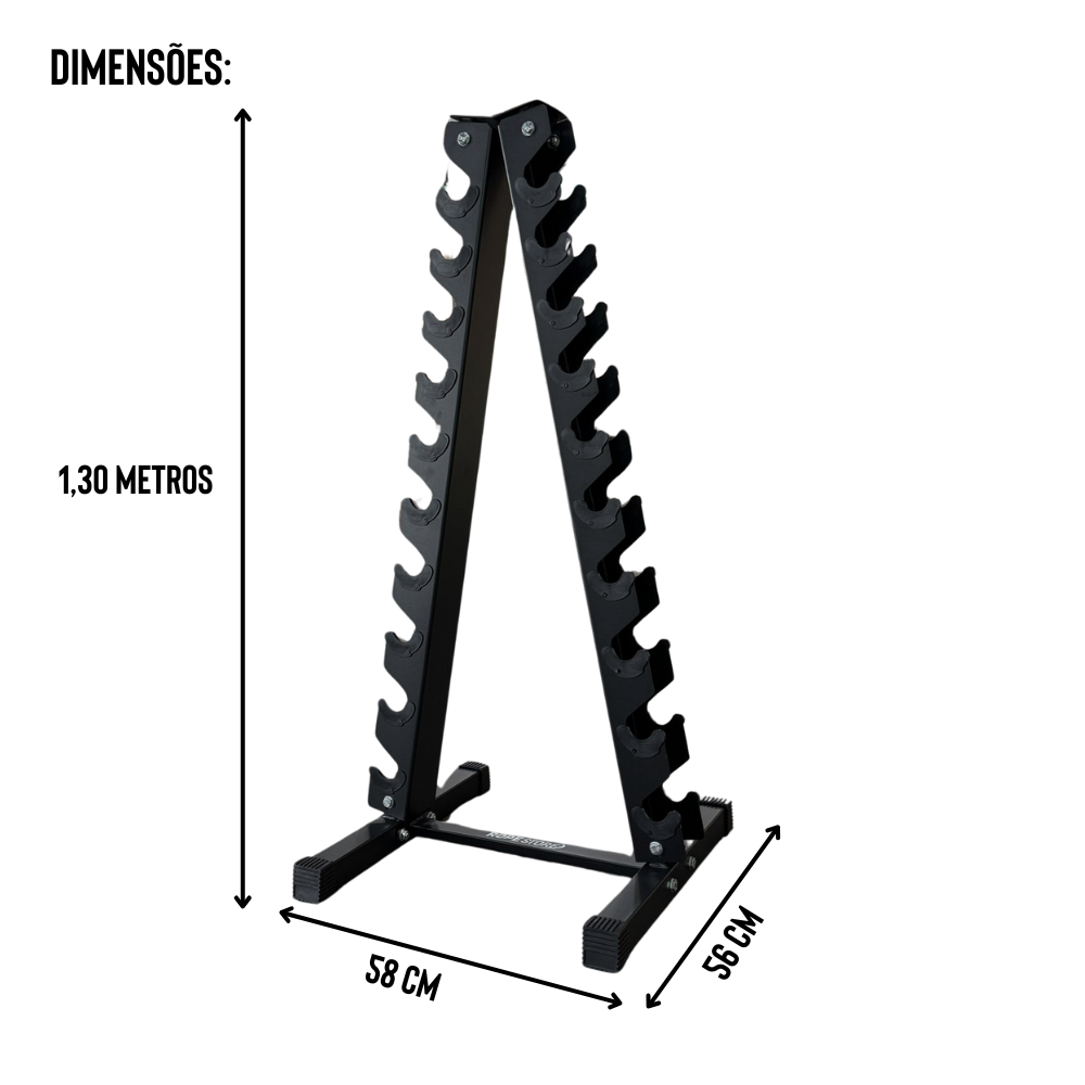 Suporte para Halteres Expositor Torre 10 Pares RSA