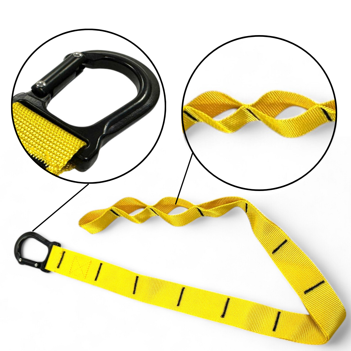 Fita de Suspensão Tipo TRX Amarelo X Preto