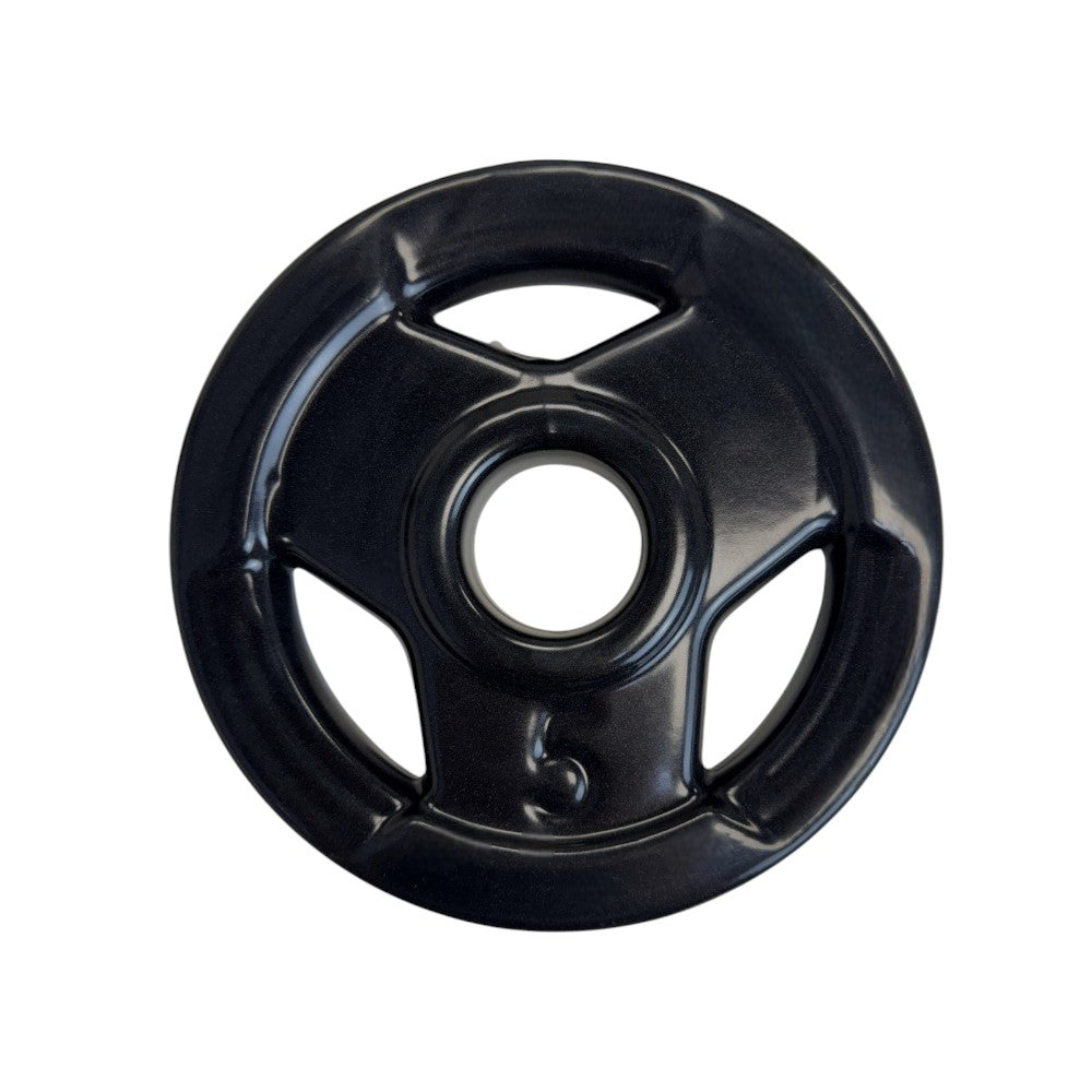 Anilha Olímpica Emborrachada Furo 54MM Preta