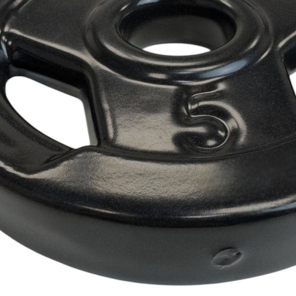 Anilha Olímpica Emborrachada Furo 54MM Preta