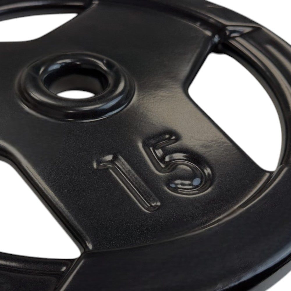 Anilha Olímpica Emborrachada Furo 54MM Preta