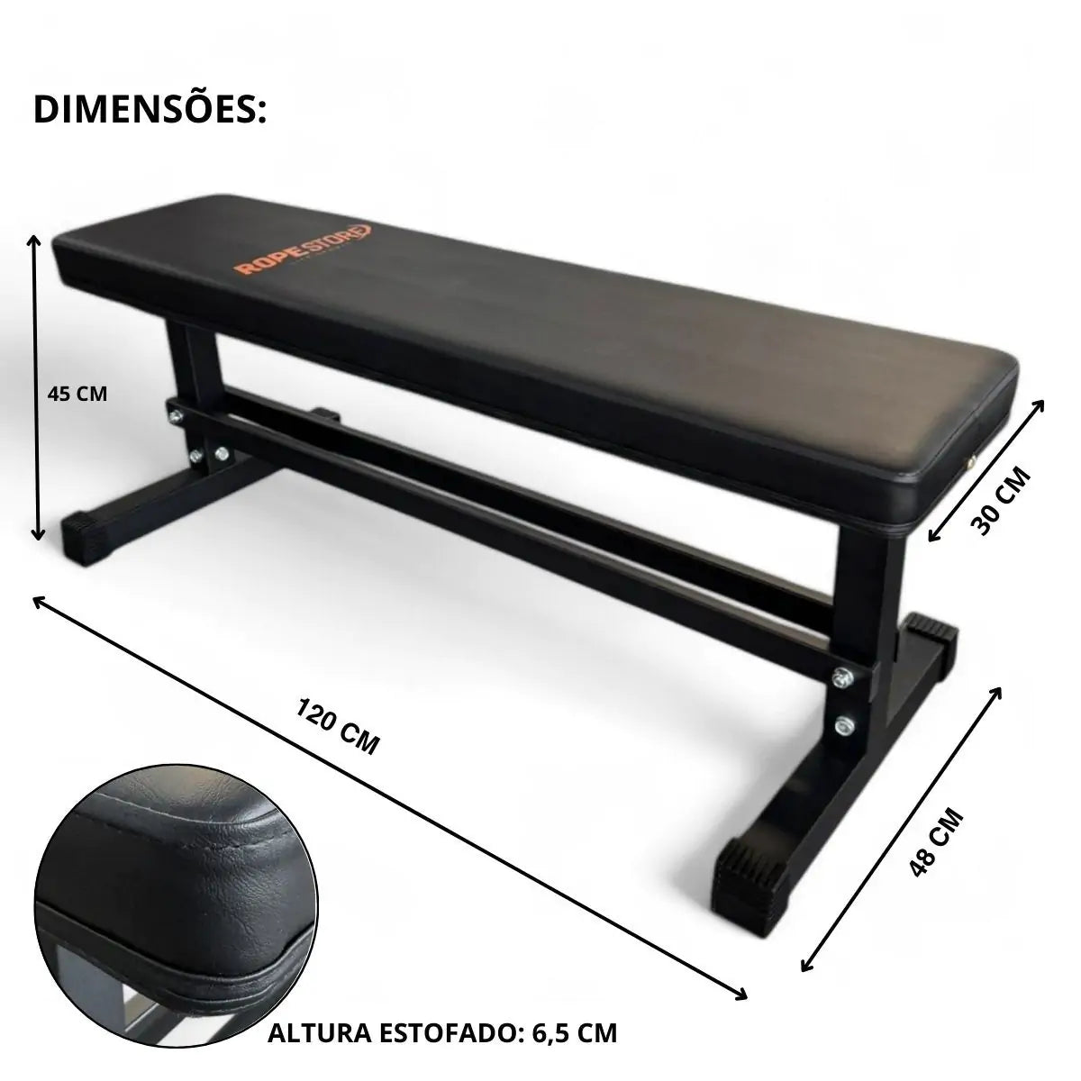 Banco Reto Profissional Preto