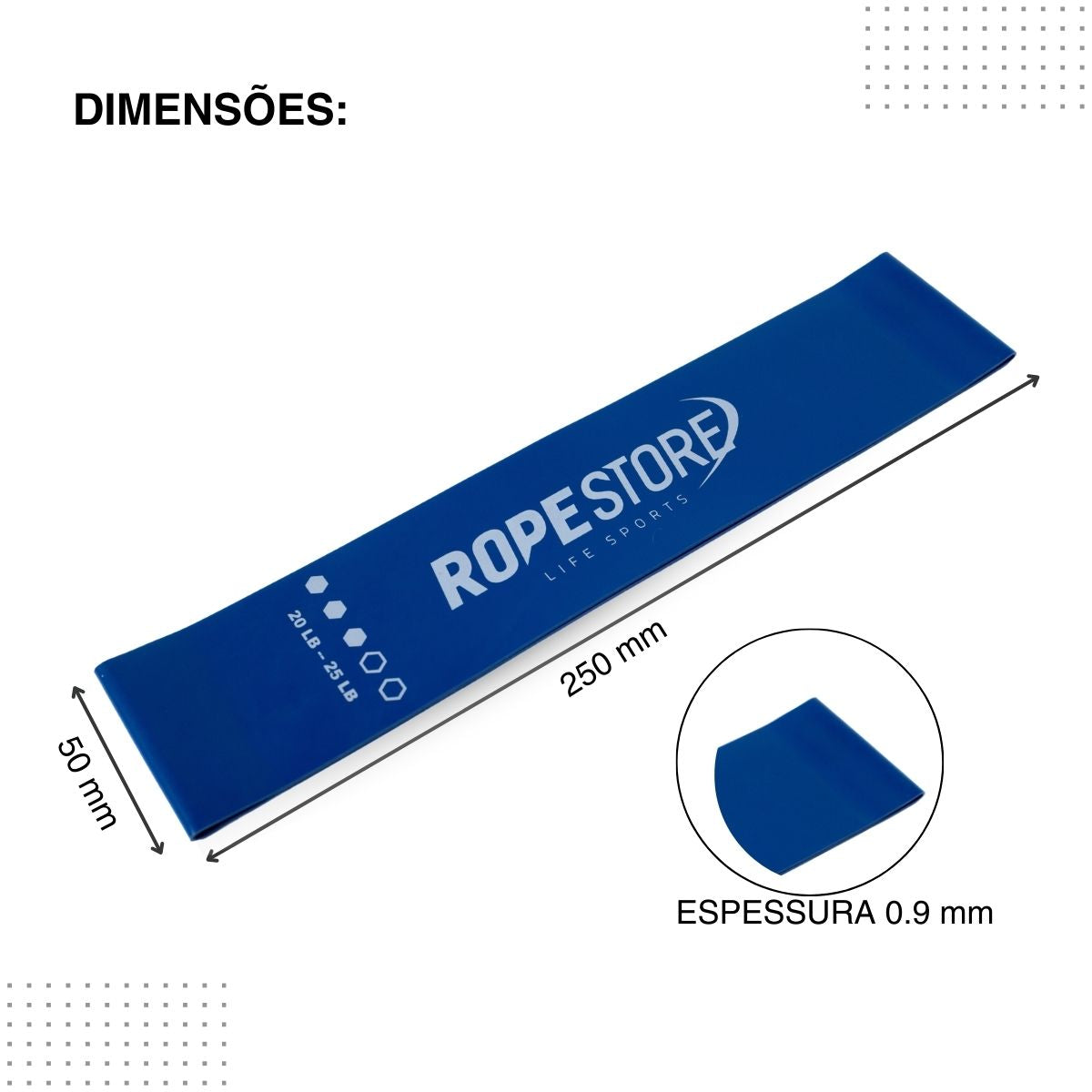 Kit Mini Band Rope Store - Leve, Médio, Forte e Extra Forte