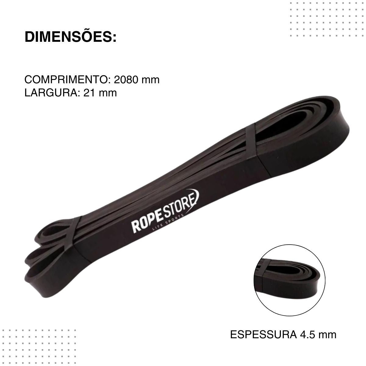 Super Band Leve Preto 2.1 Rope Store